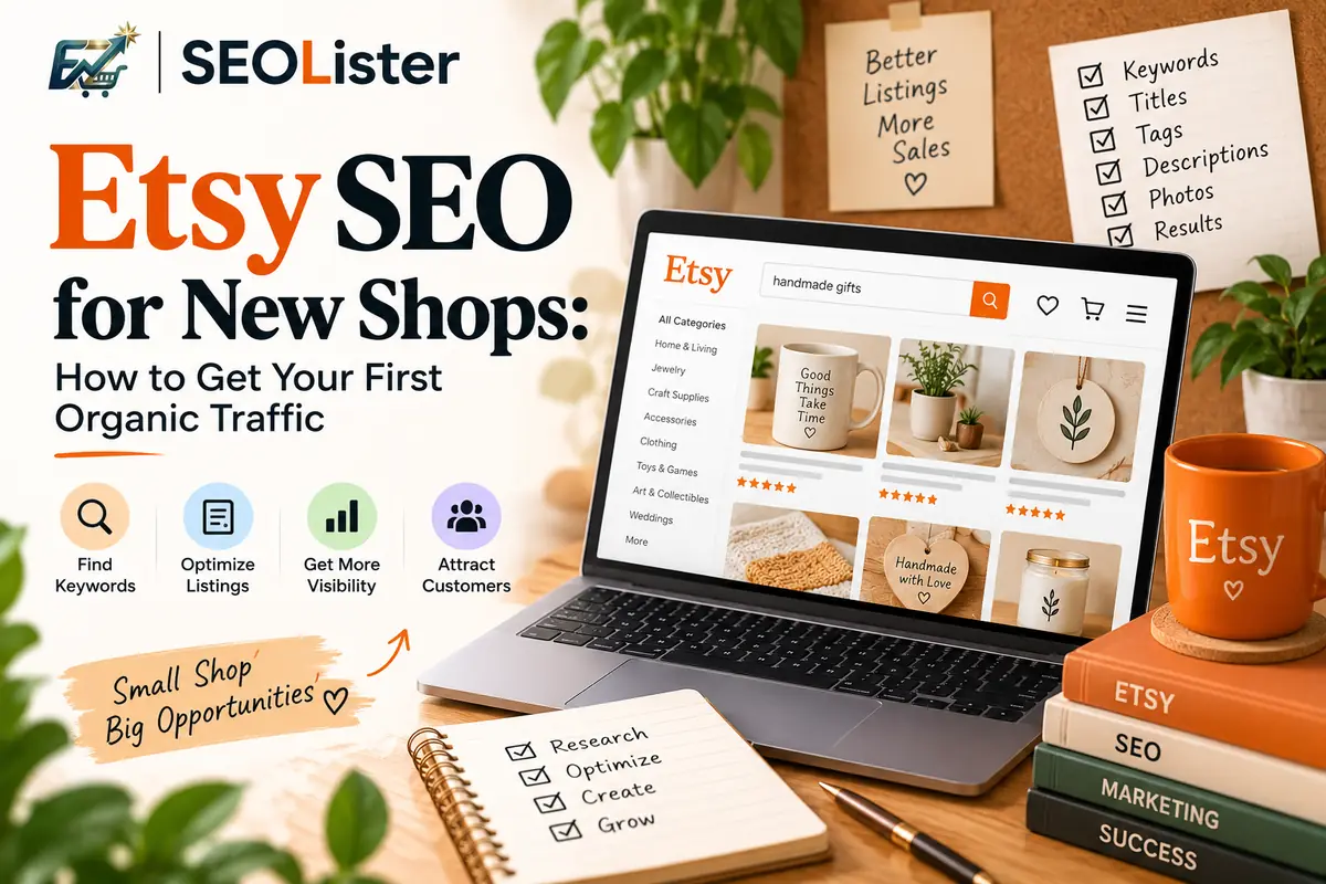 Etsy SEO tips for new shops seeking first organic search traffic